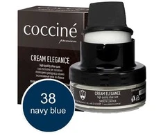 Tamsiai mėlynas lygios odos maitinantis ir spalvą atnaujinantis batų kremas – Coccine Kreminis Elegance, tamsiai mėlynas (navy mėlynas), 50 ml