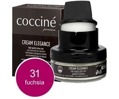Tamsiai rožinis lygios odos maitinantis ir spalvą atnaujinantis batų kremas – Coccine Kreminis Elegance, fuksija, 50 ml