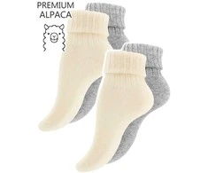 Žieminės moteriškos kojinės iš alpakų vilnos VCA Textil, 4 poros