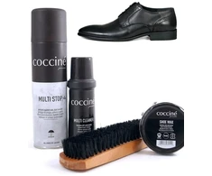 Juodai odinei avalynei – Coccine valymo ir apsaugos priežiūros rinkinys