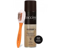 Purškalas zomšai ir nubukui Coccine Nano Ravvivant, 250 ml (juodas) + zomšos šepetėlis