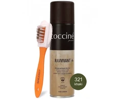 Spalvą atnaujinantis purškalas zomšai Coccine Nano Ravvivant, 250 ml (khaki) + zomšos šepetėlis