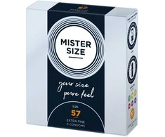 MISTER SIZE 57mm Condoms 3pcs Natural