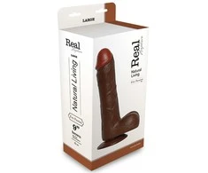 Rudas realistiškas dildo „Real Rapture Brown“ 9"