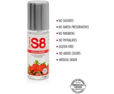 S8 WB Flavored Lube – braškių skonio lubrikantas (125 ml)