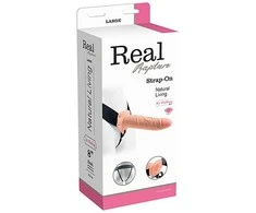 Vibruojantis strap-on dildo „Real Rapture 8“ (kūno spalvos)