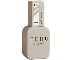 FEHU Bazinis gelis su pluoštu #06 pieno baltumo, 12 ml | Fiber Base Gel #06 Milky Baltas 12 ml