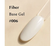 FEHU Bazinis gelis su pluoštu #06 pieno baltumo, 12 ml | Fiber Base Gel #06 Milky Baltas 12 ml