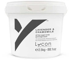 Lycon LAVENDER &amp; CHAMOMILE SUGAR SCRUB 2,5kg | Levandų ir ramunėlių kūno šveitiklis cukraus pagrindu be aliejaus 2,5kg