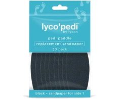 Lycon Lyco'pedi dildės keičiami šveitimo popierėliai (30 vnt.) | LYCO’PEDI PADDLE REPLACEMENT SANDPAPER (30 pcs.)