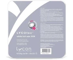 Lycon Lycotec Hibridinis Baltas karštasis vaškas be kolofonijos (Rosini) 500g | LYCOTEC Hybrid Baltas HOT WAX 500g