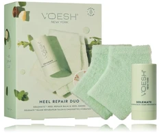 Voesh kulnų priežiūros tinkinys (22 ml. balzamas + 2 vnt. kojinės) mėtų kvapo| VOESH Heel Repair Duo (Heel Repair Balm + Heel Socks) Mint