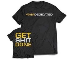 Dedicated Nutrition Dedicated Vyriški Marškinėliai GET SHIT DONE Juodi