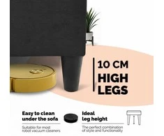 Meb Podrez Dvivietis išskleidžiamas sofa Simple X Light, be porankių, Podrez,, grafito