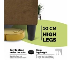 Meb Podrez Dvivietė sofa lova Simple X Mini, Podrez, rudos spalvos