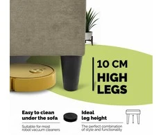 Meb Podrez Dvivietė išskleidžiama sofa lova Simple X Mini, Podrez, smėlio spalvos