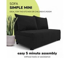 Meb Podrez Dvivietė sofa lova „Simple Mini“, „Podrez“, grafito spalvos