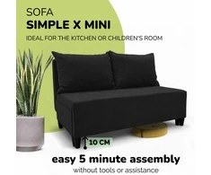 Meb Podrez Dvivietė sofa lova Simple X Mini,, Podrez,, grafito spalvos
