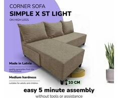 Meb Podrez Kampinis išskleidžiamas sofos komplektas St Light, Podrez, Smėlio spalvos