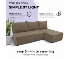 Meb Podrez Kampinis išskleidžiamas sofos komplektas St Light, Podrez, Smėlio spalvos
