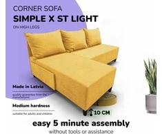 Meb Podrez Kampinė išskleidžiama sofa-lova St Light, Podrez, geltona
