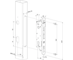 Locinox Įleidžiama spyna kiemo vartams FIFTYLOCK 50mm