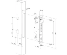 Locinox Įleidžiama spyna SIXTYLOCK 60mm