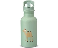 CARL OSCAR Nerūdijančio plieno sandarus vandens butelis, Žalias-camel, 500 ml