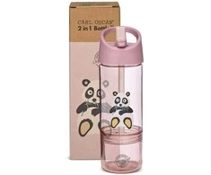 CARL OSCAR Vandens gertuvė 2in1, pink-panda 0,3 + 0,15 l