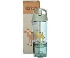 CARL OSCAR Vandens gertuvė 2in1, žalias-camel 0,3 + 0,15 l