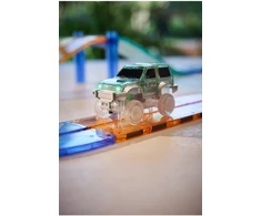 Cleverclixx - Magnetinės lenktynių trasos automobilis - pastelinis žalias, 1vnt.
