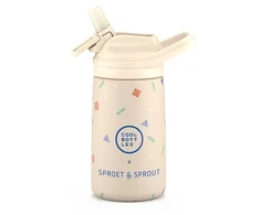 Cool Bottles - Nerūdijančio plieno vaikiškas buteliukas su atlenkiamu šiaudeliu, 350ml ( SPRT&amp; Sprinkles Land)