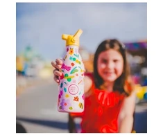 Cool Bottles - Nerūdijančio plieno vaikiškas buteliukas su šiaudeliu arba užsukimu, 500ml (Bug life)