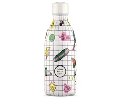 Cool Bottles - Nerūdijančio plieno vaikiškas buteliukas su šiaudeliu arba užsukimu, 500ml (Play mode)