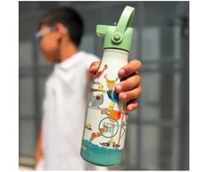 Cool Bottles - Nerūdijančio plieno vaikiškas buteliukas su šiaudeliu arba užsukimu, 260ml (Koala hugs)