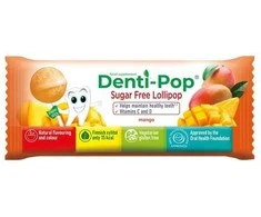 DENTI_POP čiulpinukas su vitaminais C ir D, Mangų skonio