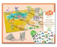 Djeco Daugkartiniai 3D lipdukai - Gyvūnai