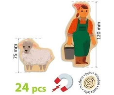 Djeco Magnetukų rinkinys - Ferma (24 vnt.) ( DJ03127 )
