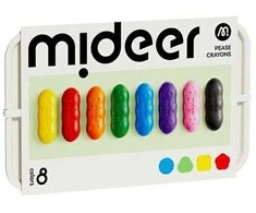 Mideer - Bičių vaško kreidelės pupelės - 8 spalvos