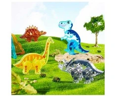 Mideer - Magnetinis konstruktorius - Dinozaurai - 48 dalių