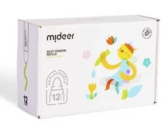 Mideer - Šilkinių kreidelių papildymas, 12 spalvų