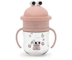 NOUI NOUI 360° puodelis-gertuvė, 250ml - The Frog Cup rosa