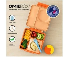 Bez Marki Omiebox vaikiškas maisto dėklas su termosu, oranžinis