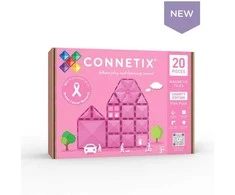 Pink CONNETIX - magnetinis konstruktorius 20d. - Charity Pack Rožinė