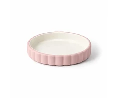 SOINA - Keramikinė lėkštė su silikoniniu nuimamu pagrindu, rosa