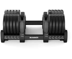 Adjustable dumbbell HAMMER StrongLock 8.0, 4-23 kg