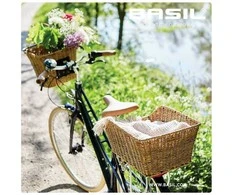 Basil Krepšys na tylny bagażnik BASIL CENTO RATTAN LOOK + Mounting set for CENTO basket neperšlampamas