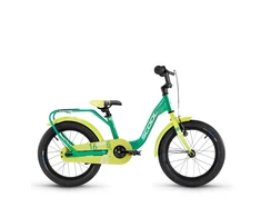 Dviratis S'COOL niXe 16" 1-speed coaster-brake Aliuminio žalias-lime