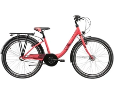 None Children's bicycle S´COOL Wave Steel LTD, 24" coral/red