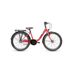 Children's bicycle S´COOL Wave Steel LTD, 24" coral/red